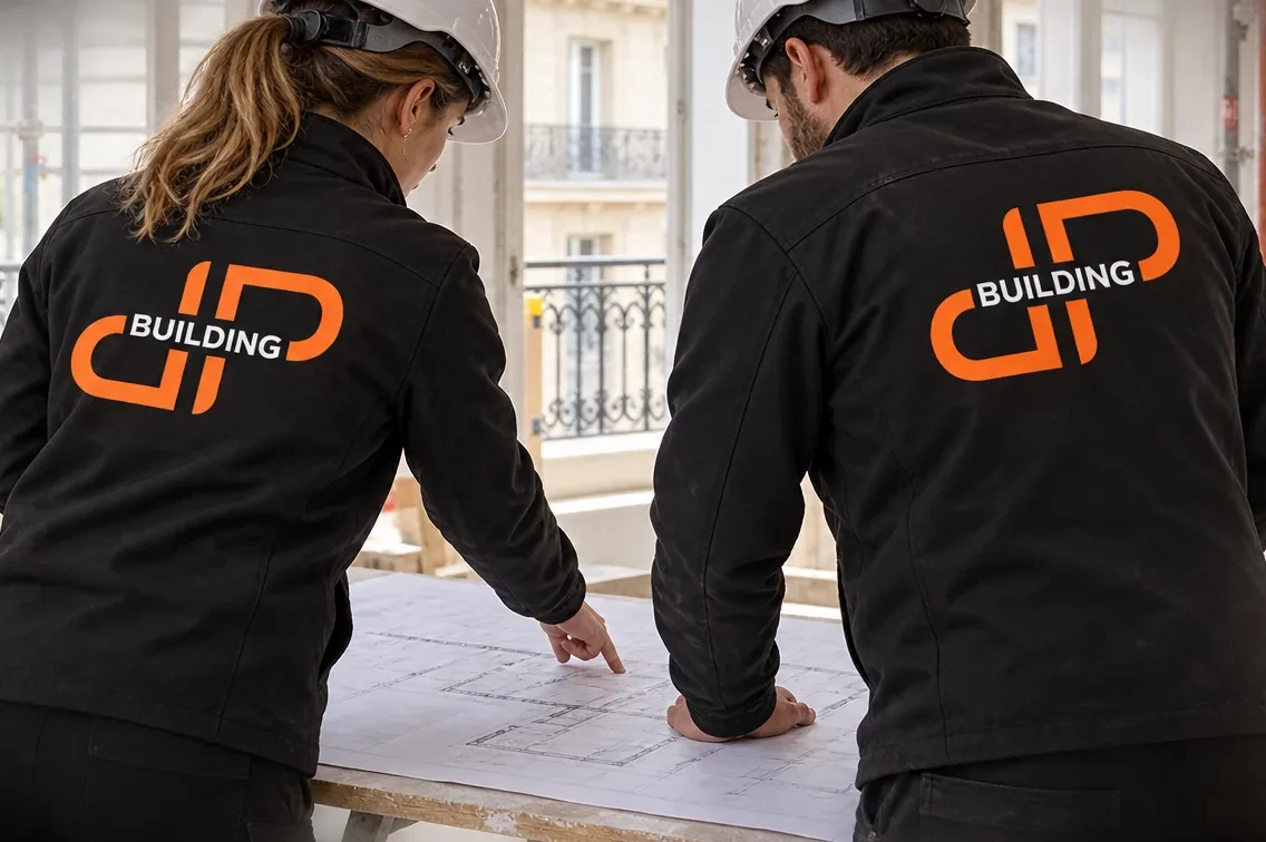 Visuel de marque : coordination de chantier dans un appartement en rénovation