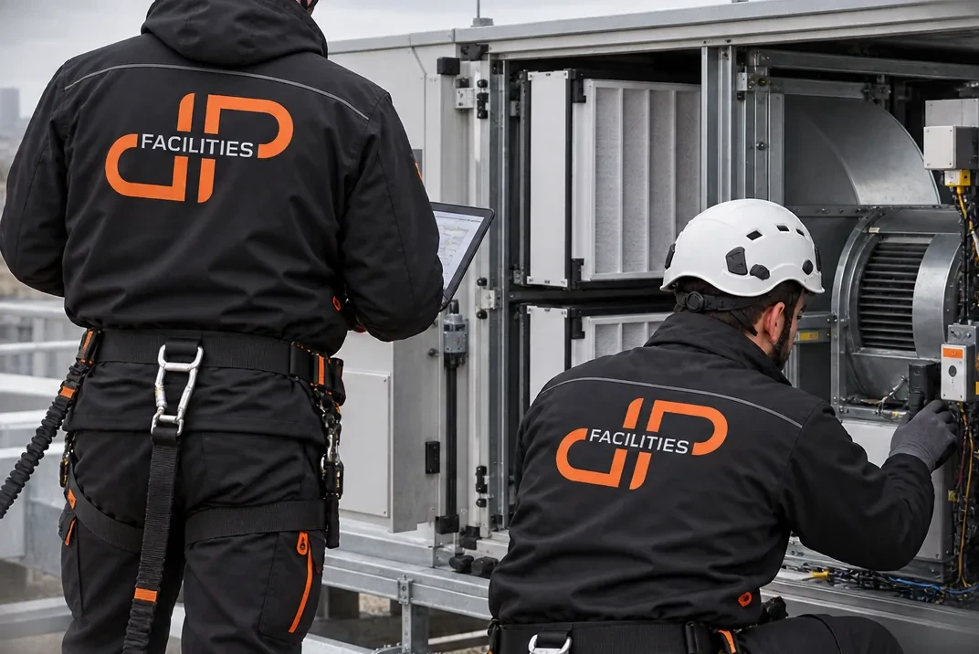 Visuel de marque : intervention sur une centrale de traitement d'air