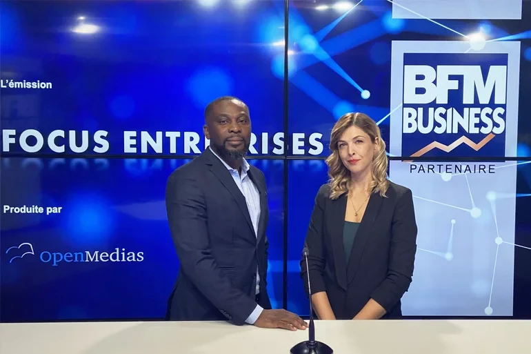 Patrick Lumpini sur le plateau de l'émission Focus Entreprises, sur BFM Business